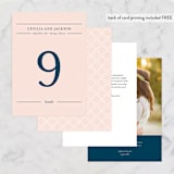 "Chic Gala" - Table Numbers in Cotton Candy by Kimberly FitzSimons - Back of Card Options