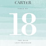 "Old Post Road" - Table Numbers in Sea Salt by Jennifer Wick - Detail