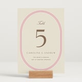 "Bocce" - Table Numbers in Fragola by Megan Davis - Displayed (stand not included)