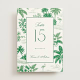 "Tropical Toile" - Table Numbers in Jade by Jenna Holcomb - Front
