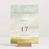 "Savanna" - Table Numbers in Fern by Lindsay Megahed - Displayed (stand not included)