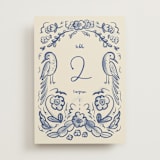 "Santa Catalina" - Table Numbers in Marseille Blue by Ani Somi - Front
