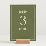 "News!" - Table Numbers in Kiwi by Claudia Orengo - Displayed (stand not included)