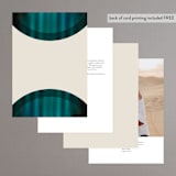 "Spectrum" - Table Numbers in Teal by Heather Schertzer - Back of Card Options