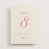 "Montauk" - Table Numbers in Berry by Megan Davis - Front