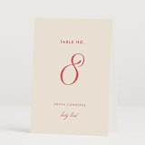 "Montauk" - Table Numbers in Berry by Megan Davis - Folded