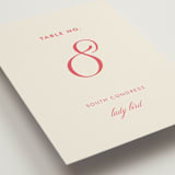 "Montauk" - Table Numbers in Berry by Megan Davis - Detail