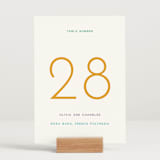 "rainbow 2.0" - Table Numbers in Light Hearted by Deborah Chou - Displayed (stand not included)