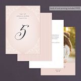"Elegant Lace" - Table Numbers in Blush by Hooray Creative - Back of Card Options