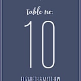 "Down by the Sea" - Table Numbers in Marine by Sandra Picco Design - Detail