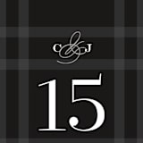 "Wedding Plaid" - Table Numbers in Obsidian by Jill Means - Detail