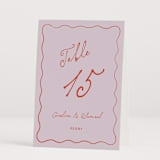 "Whimsical" - Table Numbers in Lavender by Kelly Watkins - Folded