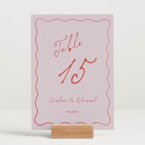 "Whimsical" - Table Numbers in Lavender by Kelly Watkins - Displayed (stand not included)