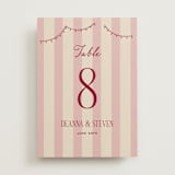 "Thompson" - Table Numbers in Rose by Jennifer Lew - Front