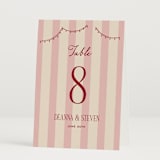 "Thompson" - Table Numbers in Rose by Jennifer Lew - Folded