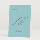 "Vivid" - Table Numbers in Sky by Kelly Watkins - Folded