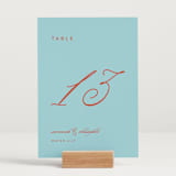 "Vivid" - Table Numbers in Sky by Kelly Watkins - Displayed (stand not included)