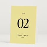 "The Eternal" - Table Numbers in Butter by Helena Vitto - Folded