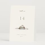 "Rustic Barn" - Table Numbers in Fawn by AK Graphics - Folded