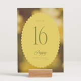 "Bloom" - Table Numbers in Caribbean Citrus by Morgan Kendall - Displayed (stand not included)