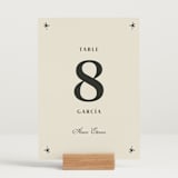 "Milagro" - Table Numbers in Ivory by Ani Somi - Displayed (stand not included)