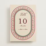 "Mughal Gardens" - Table Numbers in Ivory by Sherley Ferreira - Front