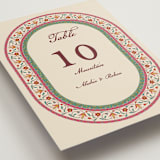 "Mughal Gardens" - Table Numbers in Ivory by Sherley Ferreira - Detail