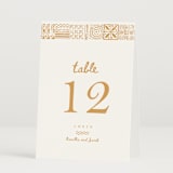 "Tribal Rythm" - Table Numbers in Amber by Selima Akhter - Folded