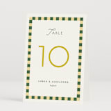 "grid" - Table Numbers in Citrus by Angela Quan - Folded