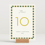 "grid" - Table Numbers in Citrus by Angela Quan - Displayed (stand not included)
