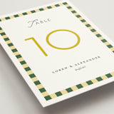 "grid" - Table Numbers in Citrus by Angela Quan - Detail