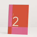 "Color Block" - Table Numbers in Pop by letterfix - Folded