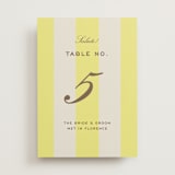 "Campania" - Table Numbers in Limone by Megan Davis - Front
