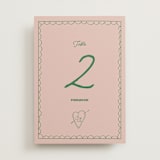 "Crazy Little Thing Called Love" - Table Numbers in Avocado by Helena Vitto - Front