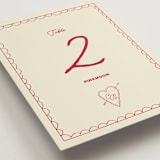 "Crazy Little Thing Called Love" - Table Numbers in Strawberry by Helena Vitto - Detail