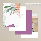 "Abstract Florals" - Table Numbers in Bouquet by Maria Hilas-Louie - Back of Card Options