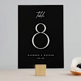"Contour" - Table Numbers in Ecru by Erica Krystek - Front