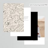 "Contour" - Table Numbers in Ecru by Erica Krystek - Back of Card Options