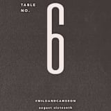 "Film" - Table Numbers in Coffee by JoAnn Jinks - Detail