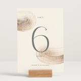 "gentleness" - Table Numbers in Sand by Sumak Studio - Displayed (stand not included)