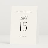 "Bold Elegance" - Table Numbers in Snow by Katherine Moynagh - Folded