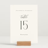 "Bold Elegance" - Table Numbers in Snow by Katherine Moynagh - Displayed (stand not included)