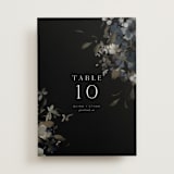 "Vintage Botanical" - Table Numbers in Midnight by Grace Kreinbrink - Front