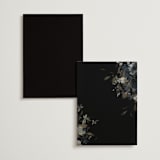 "Vintage Botanical" - Table Numbers in Midnight by Grace Kreinbrink - Back of Card Options