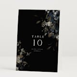 "Vintage Botanical" - Table Numbers in Midnight by Grace Kreinbrink - Folded