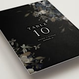 "Vintage Botanical" - Table Numbers in Midnight by Grace Kreinbrink - Detail