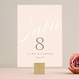 "Classic Lux" - Table Numbers in Blush by Stacey Day - Front