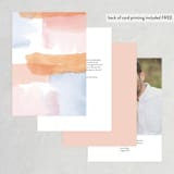 "Watercolor Wisp" - Table Numbers in Blush by Ariel Rutland - Back of Card Options