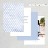 "Poetic Blue" - Table Numbers in Sky by Qing Ji - Back of Card Options