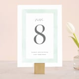 "Caliza" - Table Numbers in Seafoam by Lauren Chism - Front